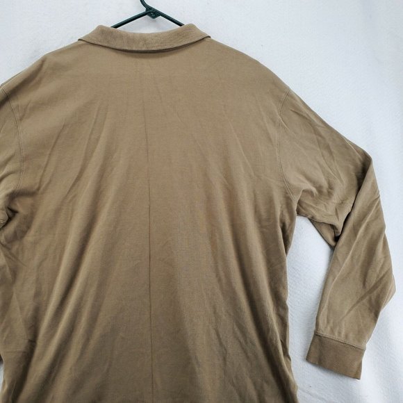 EDDIE BAUER Shirt Men's Long Sleeve Polo Button Closure Pullover Brown XL - Picture 11 of 12